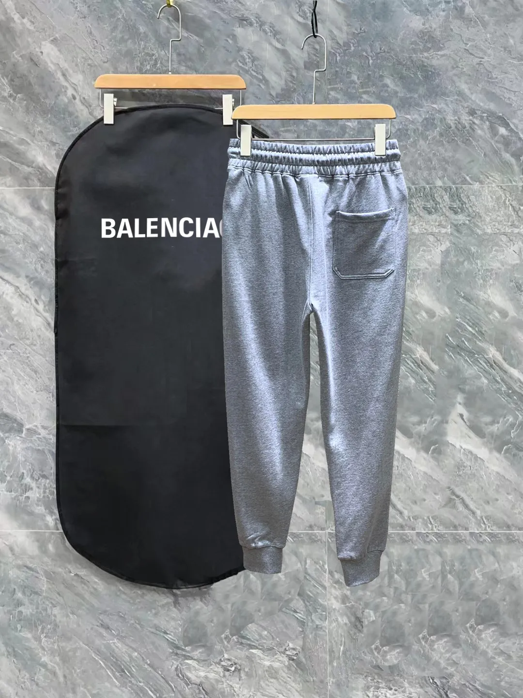 ✨Balenciaga Logo Factory 380g Black White ：Black Gray Size S-XL